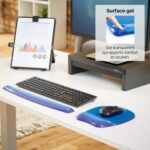 FELLOWES Tapis souris repose-poignet gel crystal Bleu 91141 – Image 4