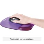 FELLOWES Tapis souris repose-poignet gel crystal Violet 91441 – Image 3