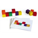 OZ INTERNATIONAL Jeu de géométrie dans l'espace, 76 cubes 20x20 mm et 30 fiches modèles