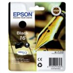 EPSON Cartouche Jet d'Encre DURABrite Ultra Noir ''Stylo à plume'' 16 (T1621) - C13T16214012