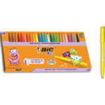 BIC KIDS Visacolor XL Feutres de Coloriage à Pointe Large - Couleurs Assorties, Boîte de 24