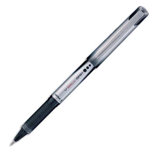 630618_d1.jpg PILOT Stylo roller pointe métal 0,5 mm encre liquide Bleue + grip confort V-BALL GRIP – Image 1