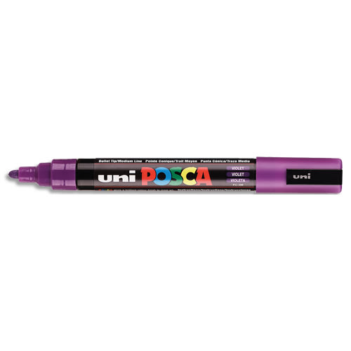 641157_d1.jpg POSCA Marqueur peinture. Pointe moyenne de 1,8 à 2,5mm (PC5M). Couleur violet – Image 1
