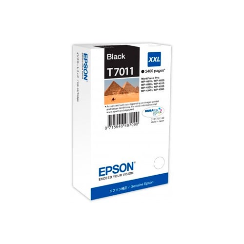641605_d1-1.jpg EPSON Cartouche Jet d'Encre Noire XXL (3 400 p) ''Pyramides'' (T7011) - C13T70114010 – Image 1