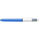 BIC Stylo bille 4 couleurs rétractables Classique. Pointe Moyenne (1,0 mm). Corps bleu – Image 2