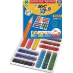 BIC KIDS Evolution ECOlutions Crayons de Couleur - Coloris Assortis, Classpack de 144