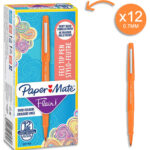 PAPERMATE Stylo feutre Flair Original, pointe M Trait 0,7 mm Orange