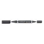 STAEDTLER Marqueurs LUMOCOLOR permanents double pointe - Coloris Noir