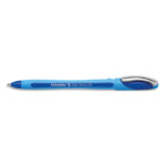 SCHNEIDER Stylo bille SLIDER MEMO à capuchon,pointe large,corps caoutchouc,encre indélébile Bleue