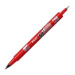 PILOT Marqueur tous supports encre indélébile Rouge 2 pointes ogives:fine et moyenne TWIN MARKER BEGREEN