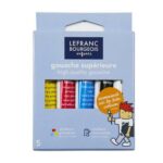 LEFRANC BOURGEOIS Boîte brochable en carton de 5 tubes de gouache 10ml. Coloris assortis