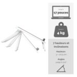 FELLOWES Support ordinateur portable I-spire repliable Blanc 8210101 – Image 3