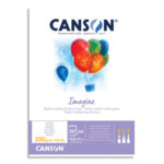 CANSON Bloc de 50 feuilles de papier dessin IMAGINE 200g A5 Blanc