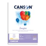 CANSON Bloc de 25 feuilles de papier dessin IMAGINE 200g A1 Blanc
