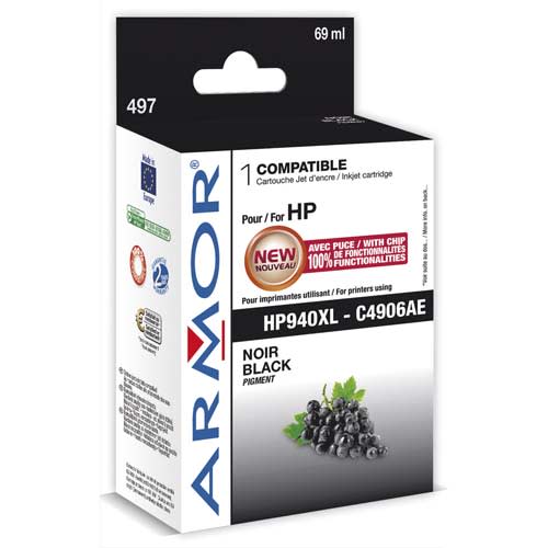 706093_d1-1.jpg ARMOR Cartouche Jet d'encre compatible Noir HP 940XL C4906AE K20445 – Image 1