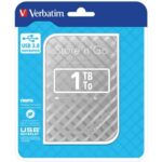 VERBATIM Disque dur 2,5'' USB 3.0 Store'N'Go Style 1To Gris 53197