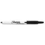 SHARPIE Marqueur permanent pointe ogive rétractable Noir de Papermate S0437020