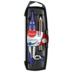 MAPED Compas ORIGIN avec protège pointe de sécurité à bague, assortis Bleu ou Rouge – Image 2