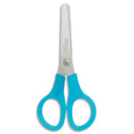 WONDAY Ciseaux écolier éco 10 cm, manche moulé bouts ronds coloris Orange ou Bleu