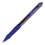 UNI-BALL Stylo bille rechargeable pointe large rétractable encre Bleue corps avec grip LAKNOCK
