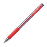 UNI-BALL Stylo bille rechargeable pointe large rétractable encre Rouge corps avec grip LAKNOCK