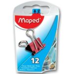 MAPED Boîte de 12 pinces clip largeur 15 mm coloris assortis – Image 2