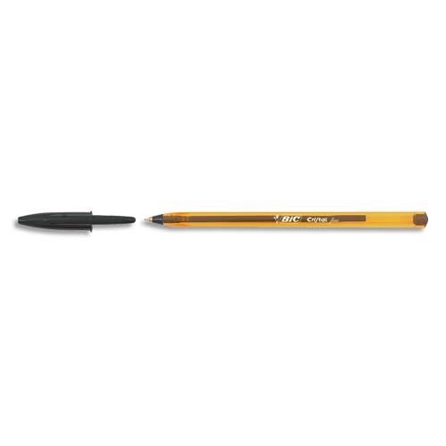 759985_d1.jpg BIC Ecriture Cristal Original Stylos-Bille Pointe Fine (0,8 mm) - Encre De Couleur Noire – Image 1