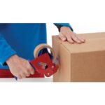 TESA Dévidoir métal avec frein corps en plastique réglable pour rubans adhésifs de 66 et 100 mètres – Image 2