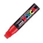 POSCA MARKER Marqueur pointe rectangulaire extra-large, à base d'eau, encre à pigmentation Rouge