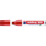 EDDING Marqueur Edding 800 permanent, corps alu - pointe biseautée- coloris Rouge