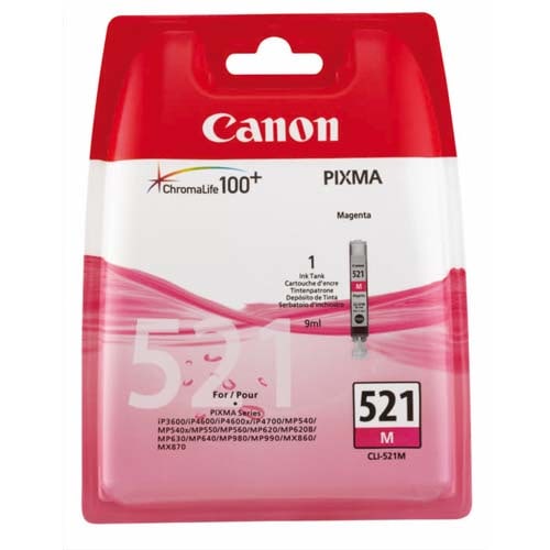 875046_d1-1.jpg CANON Cartouche Jet d'encre Magenta CLI521M – Image 1