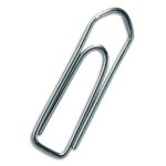 PERGAMY Boîte de 100 attaches-lettres 25mm en acier galvanisé et bout chevron