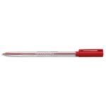 PERGAMY Stylo à bille pointe moyenne encre Rouge corps plastique cristal avec capuchon