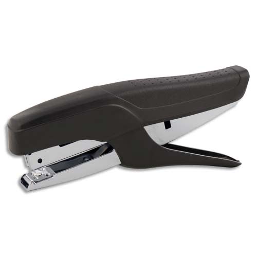 960405_d1.jpg PERGAMY Pince agrafeuse corps métal capot ABS. Agrafes n°10. Capacité 12 feuilles. Coloris Noir. – Image 1