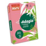 REY Ramette 500 feuilles papier couleur pastel ADAGIO Rose pastel A4 80g