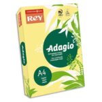 REY Ramette 500 feuilles papier couleur pastel ADAGIO Canari pastel A4 80g