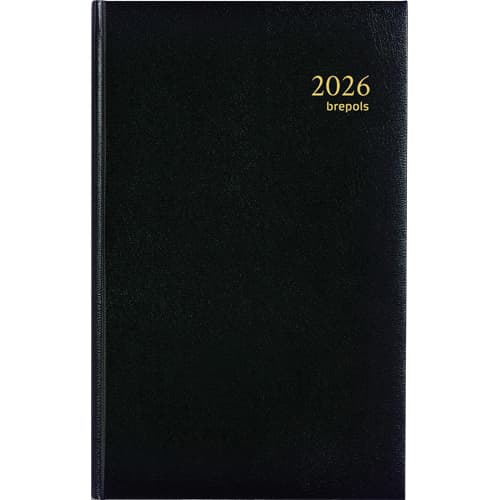 026218_d1-1.jpg BREPOLS Agenda Janvier à Décembre LIMA Saturnus Basic 015, relié, 13,3x20,8cm noir – Image 1
