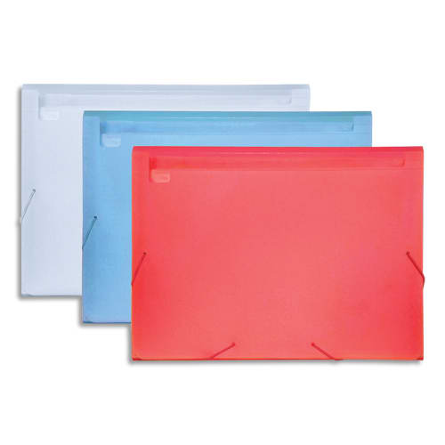 032119_d1.jpg Trieur en plastique 13 compartiments, pochettes pour cartes de visite, coloris assortis – Image 1