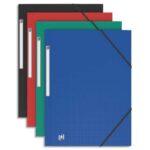 OXFORD Chemise 3 rabats élastique Memphis A4 en PP assortis classique