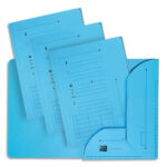 OXFORD Paquet de 25 chemises HV ULTIMATE 2 rabats. En kraft 240g. Pour format A4. Coloris Bleu vif