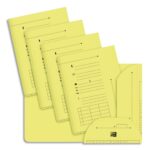 OXFORD Paquet de 25 chemises HV ULTIMATE 2 rabats. En kraft 240g. Pour format A4. Coloris Jaune pastel