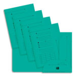 OXFORD Paquet de 25 chemises HV ULTIMATE 2 rabats. En kraft 240g. Pour format A4. Coloris vert pastel