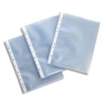 ESSELTE Boîte de 100 pochettes perforées A4 polypropylène lisse 11/100e incolore