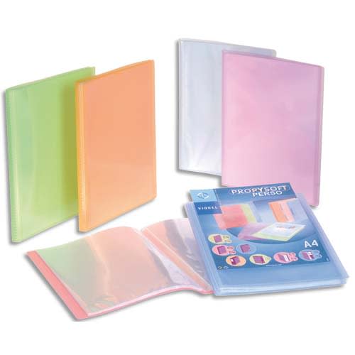 041517_d1.jpg VIQUEL Protège-documents personnalisable 60 vues, 30 pochettes PROFYSOFT coloris assortis – Image 1