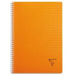 CLAIREFONTAINE Cahier Linicolor spirale polypropylène 180 pages Seyès format 21x29,7cm. Coloris assortis