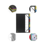 EXACOMPTA Trieur de bureau rigide ORDONATOR, 7 compartiments noir – Image 4