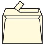 CLAIREFONTAINE Paquet de 20 enveloppes 120g POLLEN 9x14cm. Coloris Ivoire