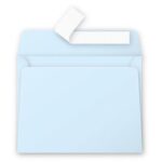 CLAIREFONTAINE Paquet de 20 enveloppes 120g POLLEN 9x14cm. Coloris Bleu clair