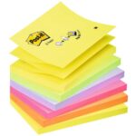 POST-IT Lot de 6 Recharges Z-notes 100 feuilles 7,6 x 12,7 cm coloris néon assortis – Image 4