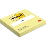 POST-IT Bloc repositionnable de 100 feuilles 76 x 76 mm Jaune 654E